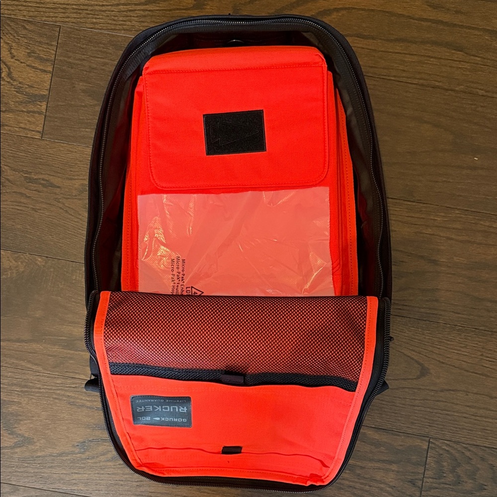 GORUCK Black with orange interior Rucker 4.0, 20L - Picture 5 of 6